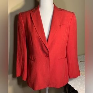 EUC Silk/Linen Blazer: Single Button Closure, Jones New York, Vintage